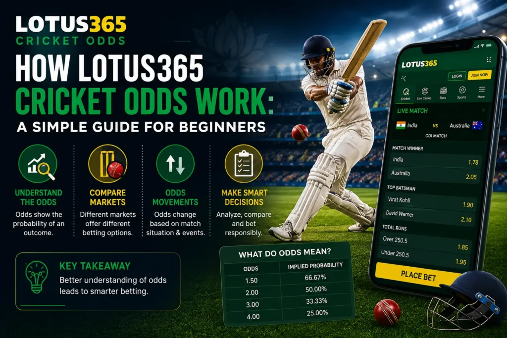 Lotus365 cricket odds